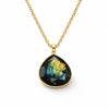 Buddha Tibet Labradorite Teardrop Necklace - Clarity & Intuition Buddha Tibet