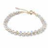 Buddha Tibet Blue Flash Labradorite Double Strand Bracelet Buddha Tibet