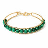 Buddha Tibet 14K Gold-Filled Gemstone Wire Wrap Bracelet Buddha Tibet