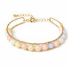 Buddha Tibet 14K Gold-Filled Gemstone Wire Wrap Bracelet Buddha Tibet