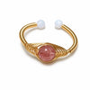 Buddha Tibet Multi Stone Wire Wrap Ring - Choose Your Energy Buddha Tibet