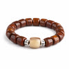 Buddha Tibet Yak Bone Talisman Bracelet - Dzi, Tiger Eye & Dragon Buddha Tibet