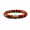 Buddha Tibet Yak Bone Talisman Bracelet - Dzi, Tiger Eye & Dragon Buddha Tibet