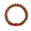 Buddha Tibet Yak Bone Talisman Bracelet - Dzi, Tiger Eye & Dragon Buddha Tibet