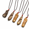 Buddha Tibet Agarwood Faceless Buddha Pendant - Lotus & Sutras Buddha Tibet