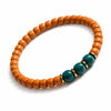Buddha Tibet Olive Pit Talisman - Turquoise, Dzi & Cinnabar Buddha Tibet