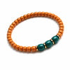 Buddha Tibet Olive Pit Talisman - Turquoise, Dzi & Cinnabar Buddha Tibet