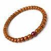 Buddha Tibet Olive Pit Talisman - Turquoise, Dzi & Cinnabar Buddha Tibet