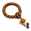 Buddha Tibet Yak Bone Charm Bracelet - Lotus, Pixiu & Gourd Buddha Tibet