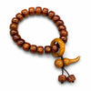 Buddha Tibet Yak Bone Charm Bracelet - Lotus, Pixiu & Gourd Buddha Tibet