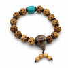 Buddha Tibet Yak Bone Charm Bracelet - Lotus, Pixiu & Gourd Buddha Tibet