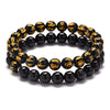 Obsidian Bracelet with Six-Character Mantra — Luck and Protection