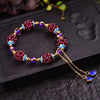 Multi - Wrap Garnet & Mixed Stone Bracelet — Layered Bead Stack in Blue, Pink & Purple - Noble PurpleBuddha Tibet