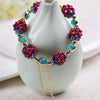 Multi - Wrap Garnet & Mixed Stone Bracelet — Layered Bead Stack in Blue, Pink & Purple - Fresh BlueBuddha Tibet