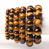 Yellow Tiger Eye Single-Strand Bracelet — AB to 2A Quality Grades, 6 Bead Sizes