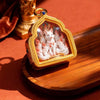 Tibetan Thangka Deity Pendant — Hand-Painted Tsa-Tsa Amulet, Wealth & Protection Figures Buddha Tibet