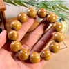 Liudao Wood Mala Bracelet — Six-Path Buddhist Prayer Beads in Natural Aged Hardwood Buddha Tibet