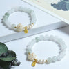 Tianshan Green Jade Bead Bracelet — Natural Stone Single-Wrap for Calm & Clarity Buddha Tibet
