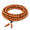 Aged Peach Wood 108-Bead Mala Bracelet — Traditional Wood Prayer Beads for Protection & Daily Practice Buddha Tibet