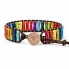 Bamboo Knot Emperor Stone Bracelet — Braided Leather Feng Shui Charm Buddha Tibet