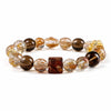 Black Gold Super Seven Crystal Bracelet — Premium Rutilated Quartz Buddha Tibet