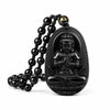 Black Obsidian Buddha Necklace — Find Your Guardian Protector by Zodiac Sign Buddha Tibet