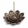 Bronze Lotus Incense Holder — Calm Your Mind with Inner Peace Buddha Tibet