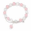 Cat's Eye & Pink Crystal Bell Tassel Bracelet — Delicate Charm Bracelet for Love & Positivity Buddha Tibet