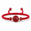 Chinese Zodiac Red String Bracelet — Cinnabar Charm Bracelet for Your Birth Sign Buddha Tibet