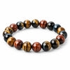 Colorful Tiger Eye Bracelet — Polished Beads in Multiple Sizes for Balance & Focus Buddha Tibet