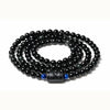 Dragon & Phoenix Black Obsidian Wrap Bracelet Set 鈥?Eternal Love Built Buddha Tibet