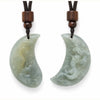 Dragon & Phoenix Jade Pendant — Paired Symbol of Harmony & Eternal Bond Buddha Tibet