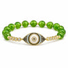 Evil Eye Bracelet - Natural Peridot Buddha Tibet