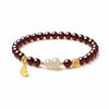 Garnet & Hetian Jade Bracelet — Lucky Charm Bead Bracelet for Wealth & Protection Buddha Tibet
