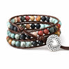 Gemstone Bracelets - Matte Gemstone Bohemian Style Buddha Tibet