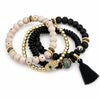 Hamsa Hand Evil Eye Protection Bracelet Set — Ancient Symbol for Spiritual Defense Buddha Tibet