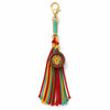 Hand-Painted Thangka Tassel Charm — Bag & Key Pendant with Tibetan Guardian Figures Buddha Tibet