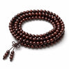 Indian Pterocarpus Santalinus 108-Bead Mala Bracelet — Rare Hardwood Prayer Beads for Deep Practice Buddha Tibet