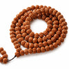 Indonesian Rudraksha 108-Bead Mala — Highland Seed Bracelet & Necklace Buddha Tibet