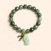 Jade Bracelet - Pixiu Green Jade Bracelet for Wealth & Serenity Buddha Tibet