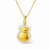 Jade Necklace - Blessing & Money Bag Buddha Tibet