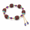 Multi-Wrap Garnet & Mixed Stone Bracelet — Layered Bead Stack in Blue, Pink & Purple Buddha Tibet
