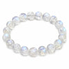 Natural Moonstone Bead Bracelet — Blue, Pink, White & Silver, 5A Grade Buddha Tibet