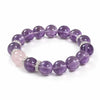 Nine Purple Fire Amethyst Bracelet — Feng Shui Lucky Crystal for Wealt Buddha Tibet
