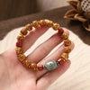 Buddha Tibet Golden Yak Bone Dzi Bracelet - Fortune & Protection