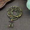 Multi-Wood 108-Bead Mala Bracelet — Natural Wood Prayer Beads for Daily Wear & Meditation Buddha Tibet