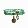 Baum des Lebens Chakra Armband — Tigerauge & Amethyst Edelstein Set