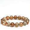 5A Black Gold Super Seven Crystal Bracelet — Natural Titanium Included Quartz Beads 8mm