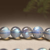 Gray Moonstone & Aquamarine Bracelet 8mm — Luck Transfer Bead for Calm & Good Fortune Buddha Tibet