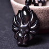 Nine-Tailed Fox Rainbow Obsidian Necklace — Ancient Guardian of Love & Loyalty - Buddha Tibet xd00113